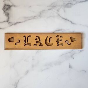 Lace Lacey wooden handmade laser engraved girls room sign gangster Old school le
